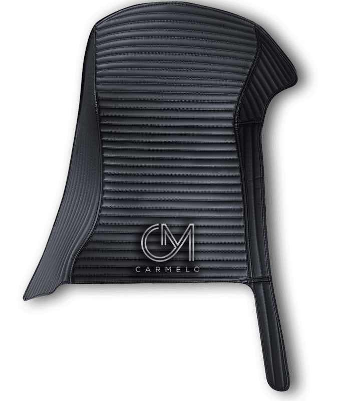 Black Striped Carmelo Personalised Passenger Car Mat