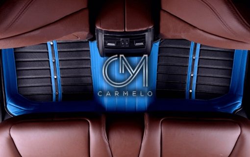 Black and Blue Carmelo Rear Tailored Car Mat