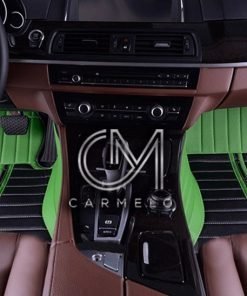 Black and Green Carmelo Driver & Passenger Tailored Car Mats