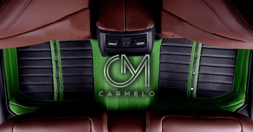 Black and Green Carmelo Rear Tailored Car Mat