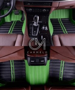 Black and Green Carmelo Tailored Car Mats