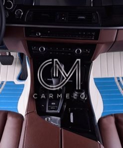 Blue and White Carmelo Driver & Passenger Tailored Car Mats
