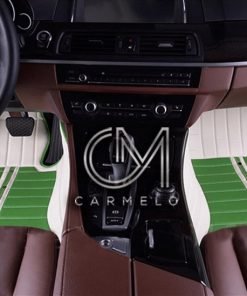 Green and White Carmelo Driver & Passenger Tailored Car Mats