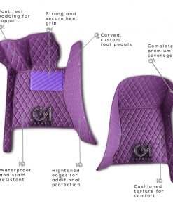 Purple Carmelo Crystal Car Mats annotated
