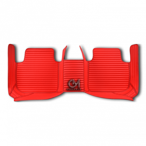 Racing Red Striped Carmelo Personalised Rear Car Mat