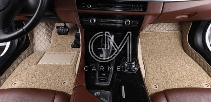 Beige Carmelo Driver & Passenger Carpet Car Mats