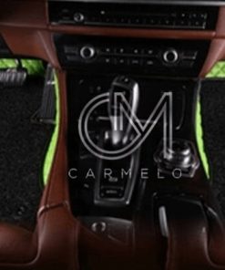 Black and Green Carmelo Driver & Passenger Carpet Car Mats