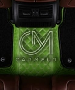 Black and Green Carmelo Rear Carpet Car Mat