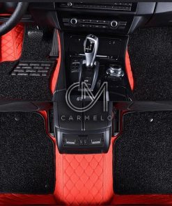 Black and Red Carmelo Carpet Car Mats