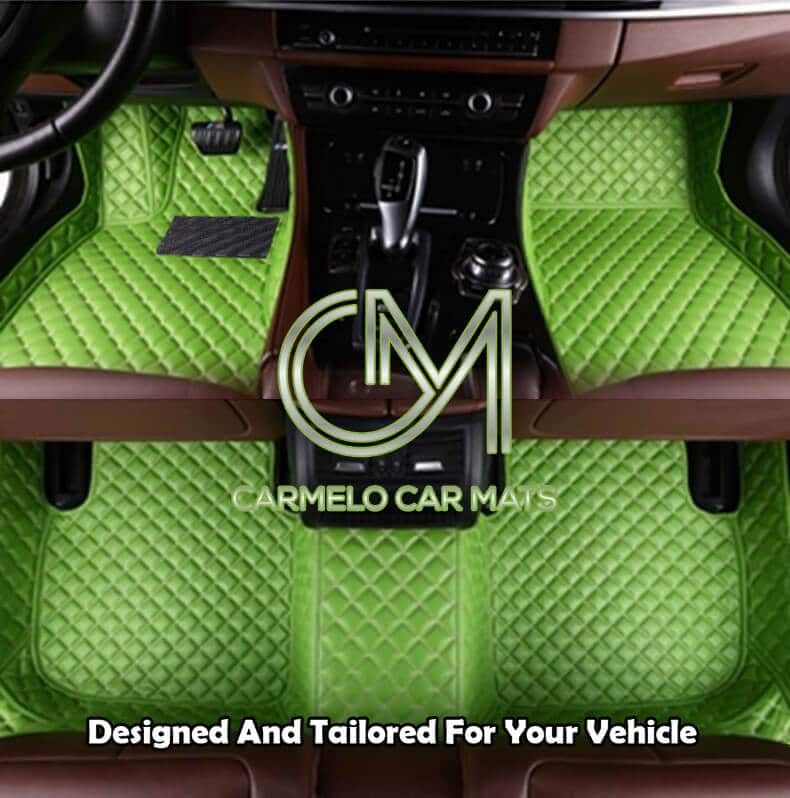 Green Luxury Custom Car Floor Mats - Carmelo Car Mats