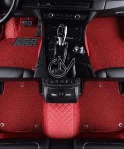 Red Carmelo Carpet Car Mats