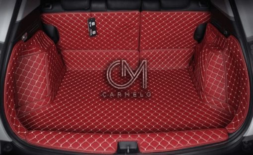 Racing Red and Beige Carmelo Car Boot Liner