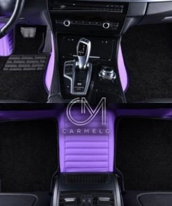 Black and Midnight Purple Carmelo Carpet Car Mats