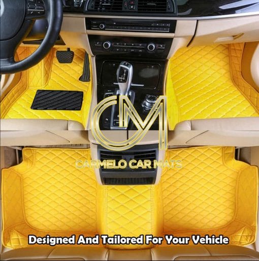 Yellow Carmelo Custom Car Mat