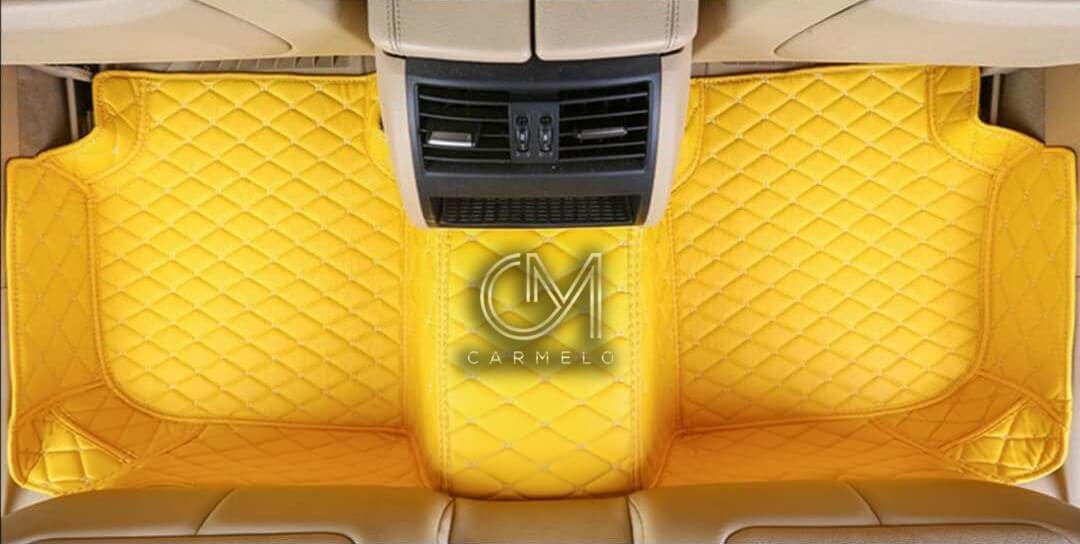 Yellow Luxury Custom Car Floor Mats - Carmelo Car Mats
