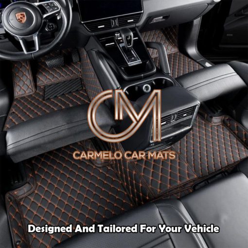 Black and Orange Carmelo Custom Car Mat