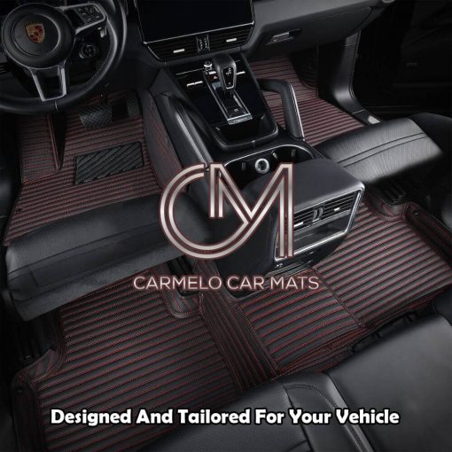 Black and Red Personalised Carmelo Car Mats