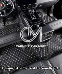 Black and White Carmelo Custom Car Mat