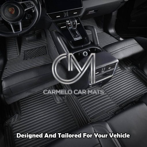 Black and White Personalised Carmelo Car Mats