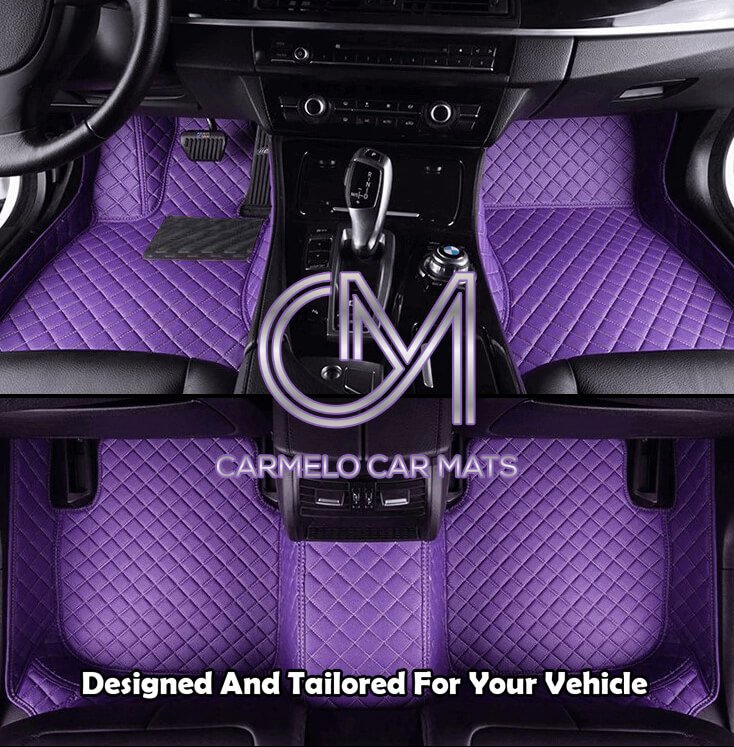 Midnight Purple Luxury Custom Car Floor Mats - Carmelo Car Mats