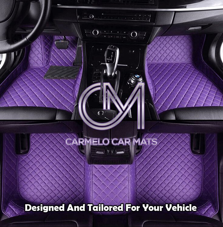 Yellow Luxury Custom Car Floor Mats - Carmelo Car Mats